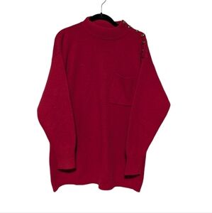 Vintage Persuasion Lambwool Blend Women’s Red Sweater Crew Neck Size Medium.